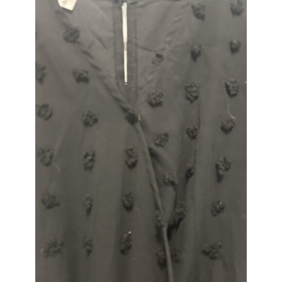 Women’s Black Dotted Swiss lined Size XL Romper Shortall Casual City Modern - Picture 4 of 8